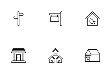 Línea Inmobiliaria Icon Pack