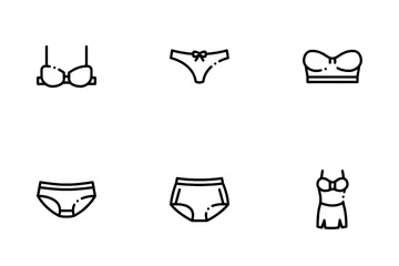 Lingerie Bras Panties Icon Pack