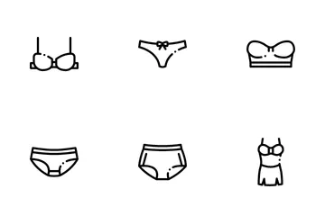 Lingerie Sutiãs Calcinha Pacote de Ícones