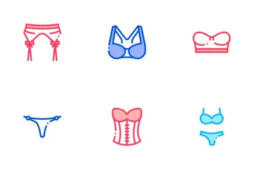 Lingerie Sutiãs Calcinha Pacote de Ícones
