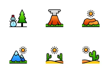 Natureza (linha preenchida) Icon Pack