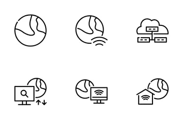 Linha de Conexão de Internet V.2 Pacote de Ícones