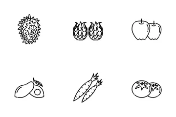 Fruta (linha) Pacote de Ícones