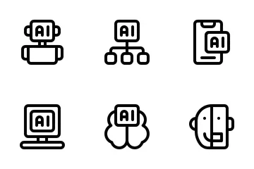 Inteligência artificial Pacote de Ícones