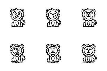 ライオンの絵文字 アイコンパック