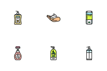 Liquid Soap Cleanser Hygiene Icon Pack