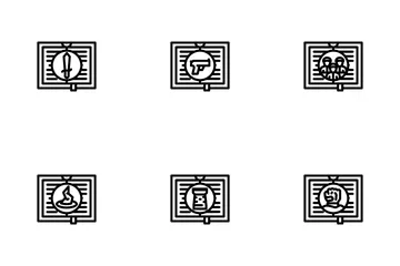 Literary Genre Categories Classes Icon Pack