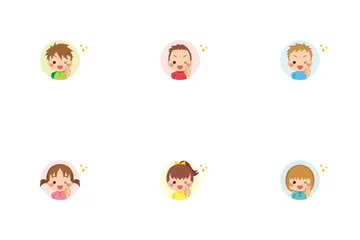 Little Kids Giving A Thumbs-up Icon Pack