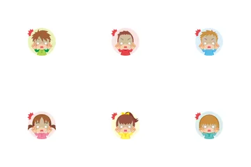 Little Kids In Shock Icon Pack