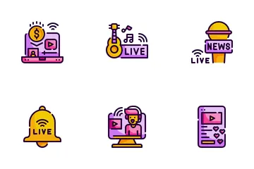 Live And Streaming Icon Pack