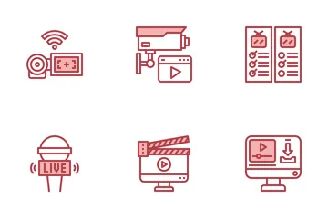 Live And Streaming Icon Pack