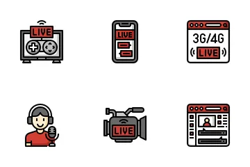 Live Streaming Icon Pack