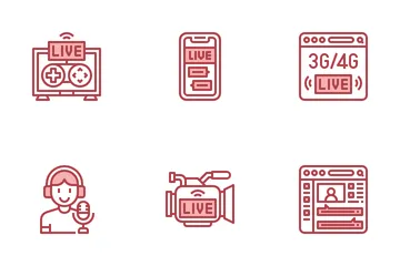 Live Streaming Icon Pack