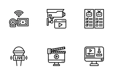 Live und Streaming Symbolpack