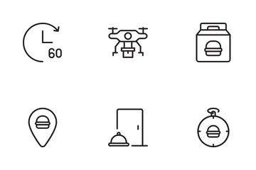 Livraison de nourriture Pack d'Icônes