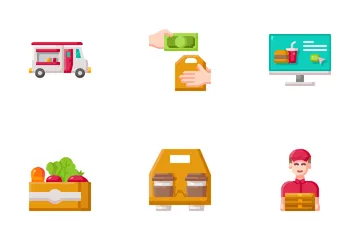 Livraison de nourriture Pack d'Icônes