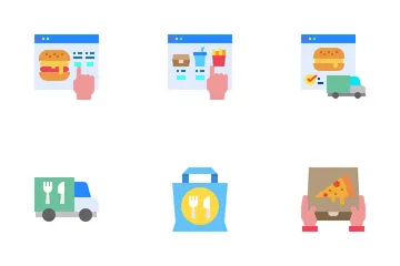 Livraison de nourriture Pack d'Icônes
