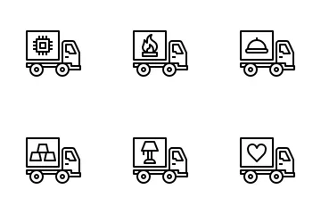 LKW-Lieferung Icon Pack