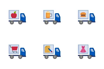 LKW-Lieferung Icon Pack