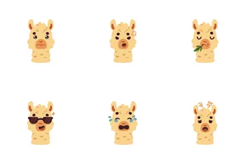 Llama Expression Icon Pack