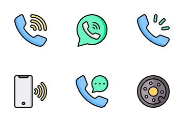 Llamada telefónica Paquete de Iconos