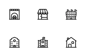 Edifícios e Locais Icon Pack