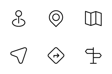 Localização e mapa Pacote de Ícones