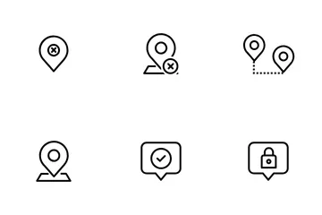 Location And Pin Icon Pack