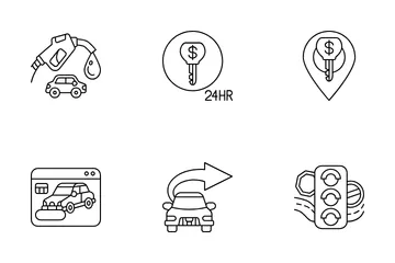 Location de voiture Pack d'Icônes
