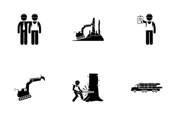 Logging Worker Icon Pack