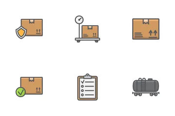 Logistic & Delivery Filled Outline Icons Icon Pack