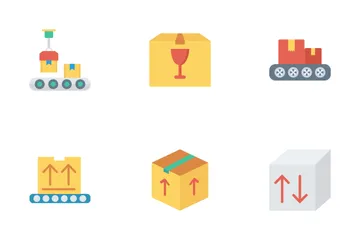 Logistic Delivery Flat Icons Icon Pack