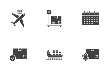 Logistic & Delivery Glyph Icons Icon Pack