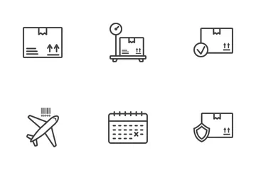 Logistic & Delivery Line Icons Icon Pack