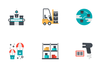 Logistic Flat Icon Pack