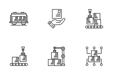 Logística Paquete de Iconos