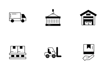 Logística Paquete de Iconos