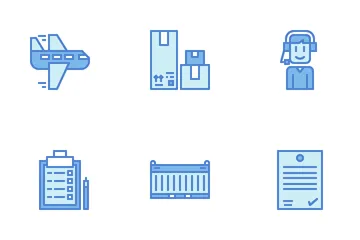 Entrega Logística Pacote de Ícones