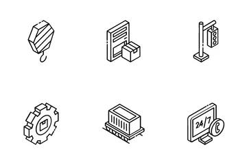 Logística y Distribución Paquete de Iconos