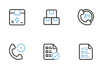 Logística y entrega Paquete de Iconos