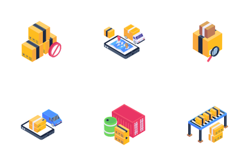 Logistics And Delivery Services Icon Pack