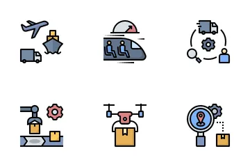 Logistics And Supply Chain Management Icon Pack