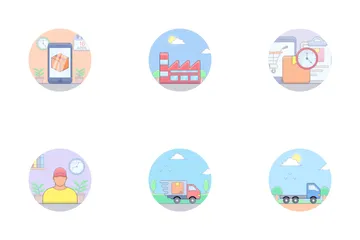 Logistics, Delivery And Shipping Icon Pack