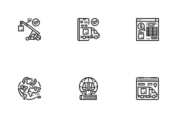 Logistics Manager Warehouse Icon Pack