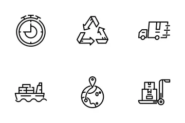 Logistik Lieferung Symbolpack