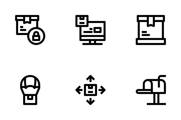 Logistiklieferung Icon Pack