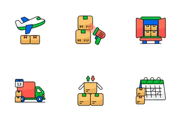 Logistik Lieferung Symbolpack