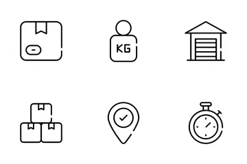 Logistik und Lieferung Symbolpack