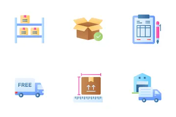 Logistik und Lieferung Symbolpack