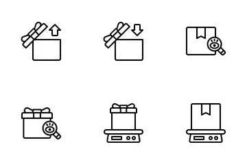 Logistik und Paket Symbolpack